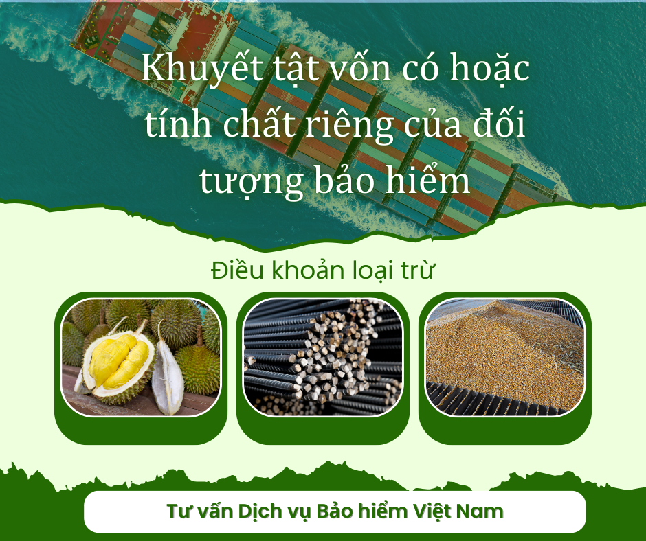 Điều khoản loại trừ "khuyết tật vốn có hoặc tính chất riêng của đối tượng bảo hiểm" trong bảo hiểm vận chuyển hàng hóa