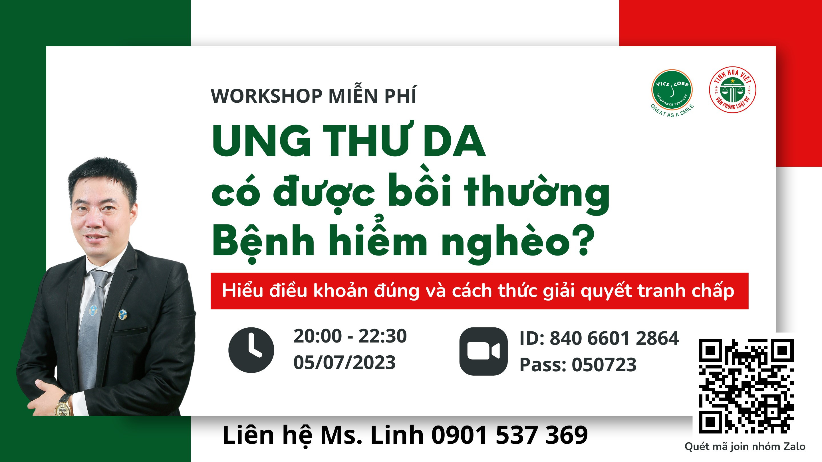 WORKSHOP: UNG THƯ DA CÓ ĐƯỢC BỒI THƯỜNG BỆNH HIỂM NGHÈO? – HIỂU ĐIỀU KHOẢN ĐÚNG VÀ CÁCH THỨC GIẢI QUYẾT TRANH CHẤP