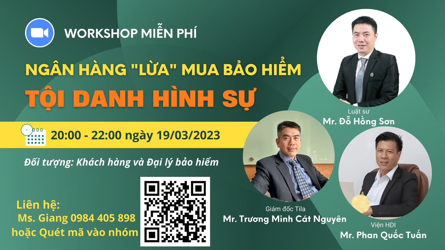 WORKSHOP: NGÂN HÀNG “LỪA” MUA BẢO HIỂM – TỘI DANH HÌNH SỰ