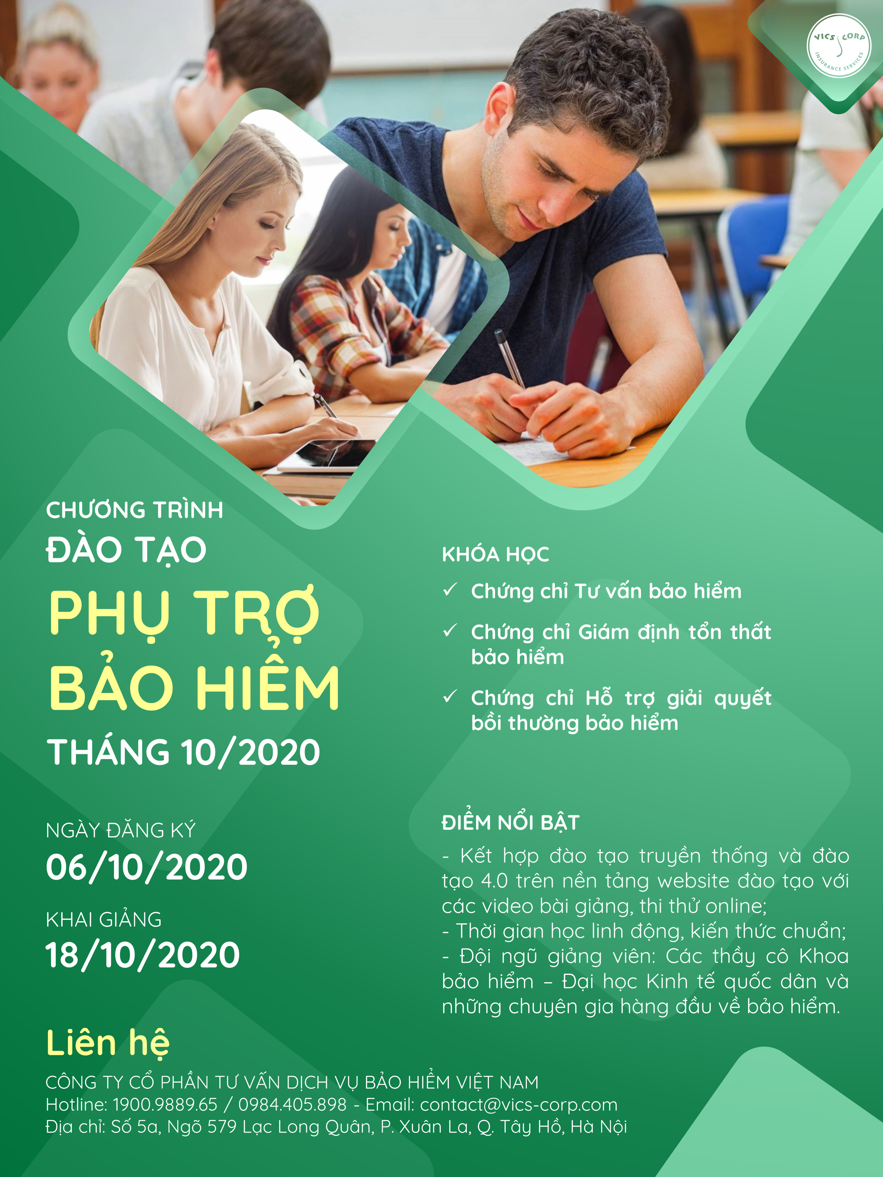 Khóa học luyện thi chứng chỉ phụ trợ bảo hiểm